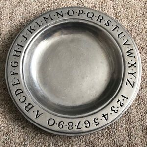 Vintage Wilton Columbia Alphabet & Numbers Plate